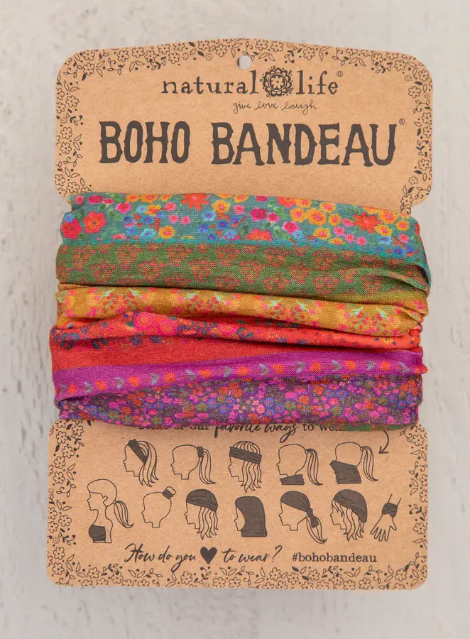 Full Boho Bandeau® Headband - Rainbow Borders