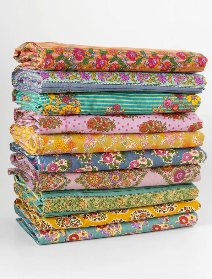 Mix & Match Cotton Fitted Sheet - Blue Willow Medallion