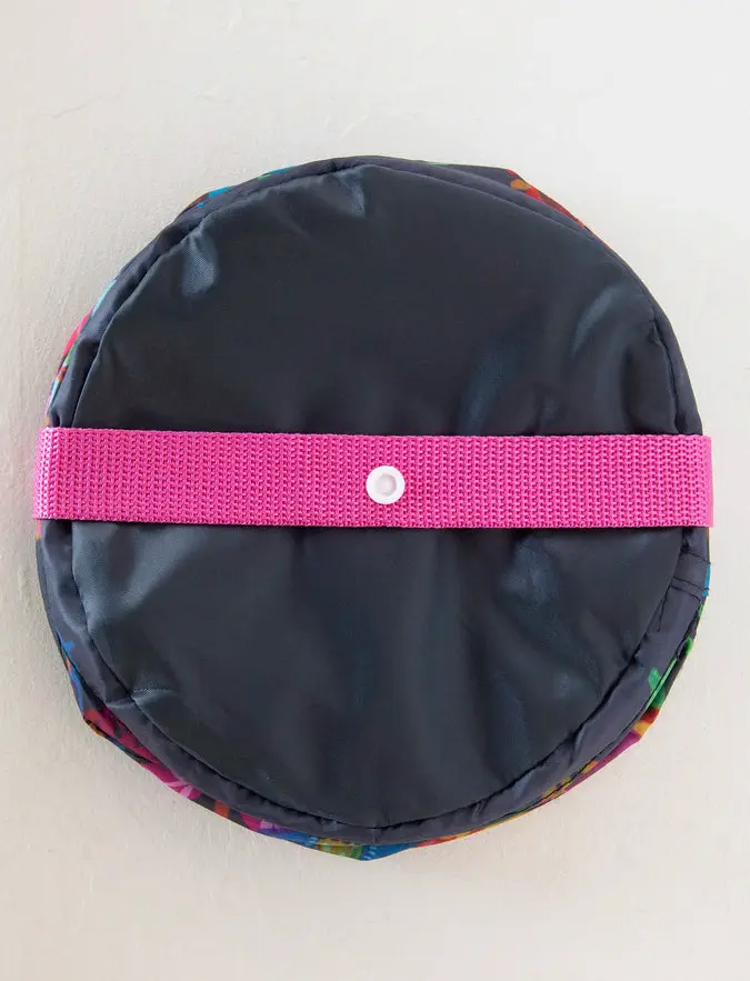 Pop-Up Car Trash Can - Navy Folk Flower