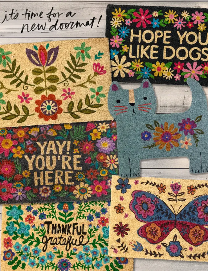 Bungalow Doormat - Black Yay You're Here