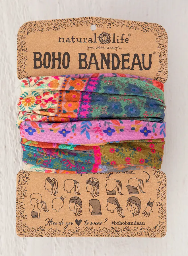 Full Boho Bandeau® Headband - Multi Patchwork