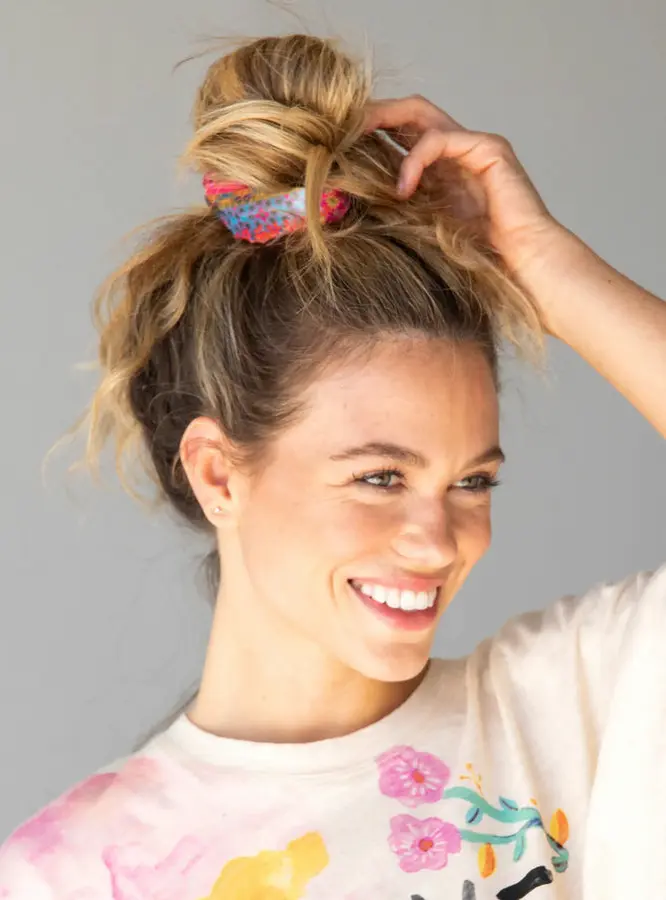 Hideaway Scrunchie - Folk Flower Patchwork