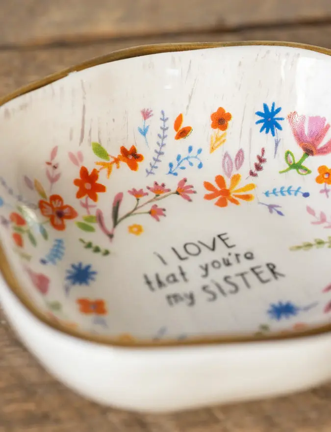 Antiqued Trinket Bowl - Friend