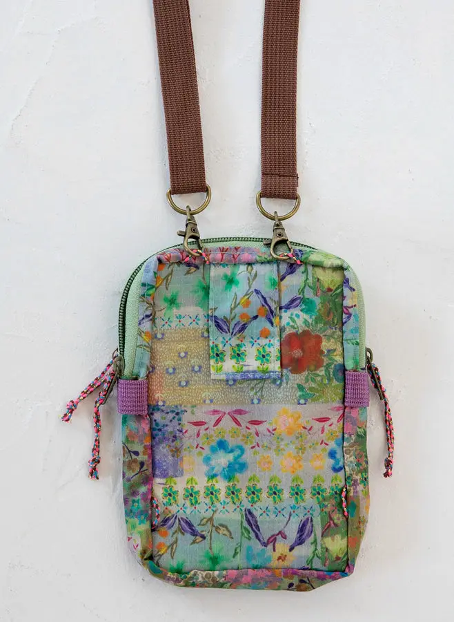 8-in-1 Pocket Crossbody - Taupe Watercolor Patchwork