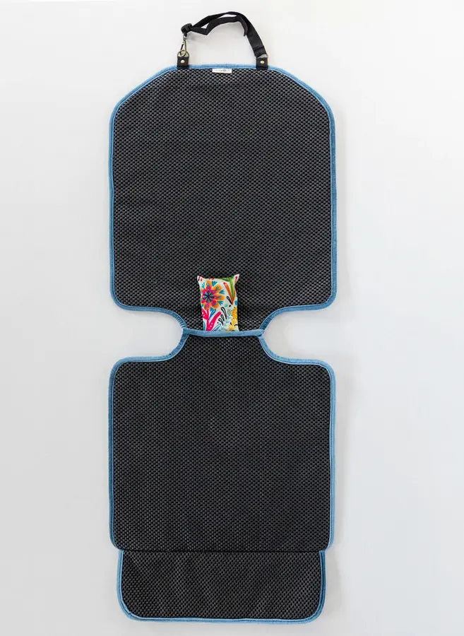 Velvet Car Seat Protector - Cream Birds