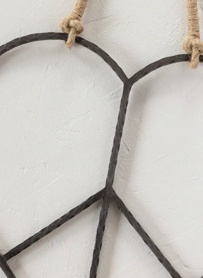 Metal Wall Hanging - Heart Peace Sign