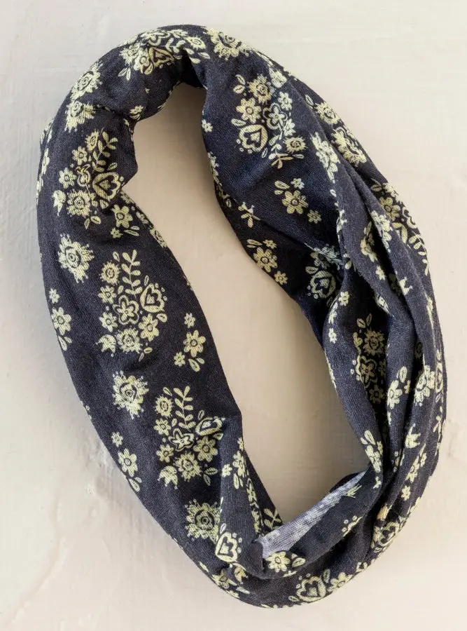 Full Boho Bandeau® Headband - Black Cluster Medallions