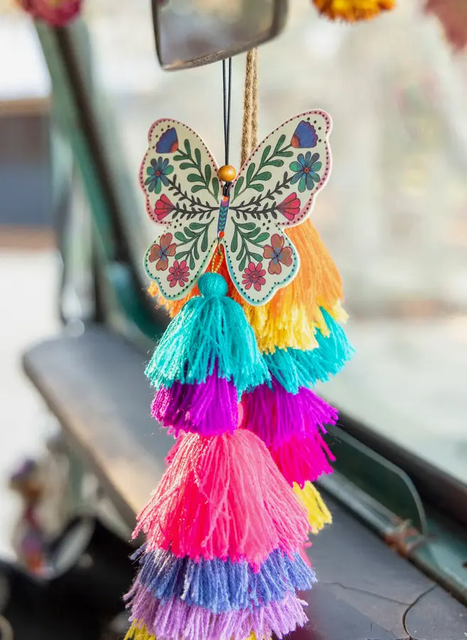 Car Air Freshener - Cream Butterfly