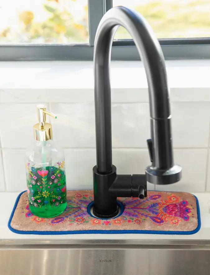 Reversible Faucet Sink Mat - Burnt Orange