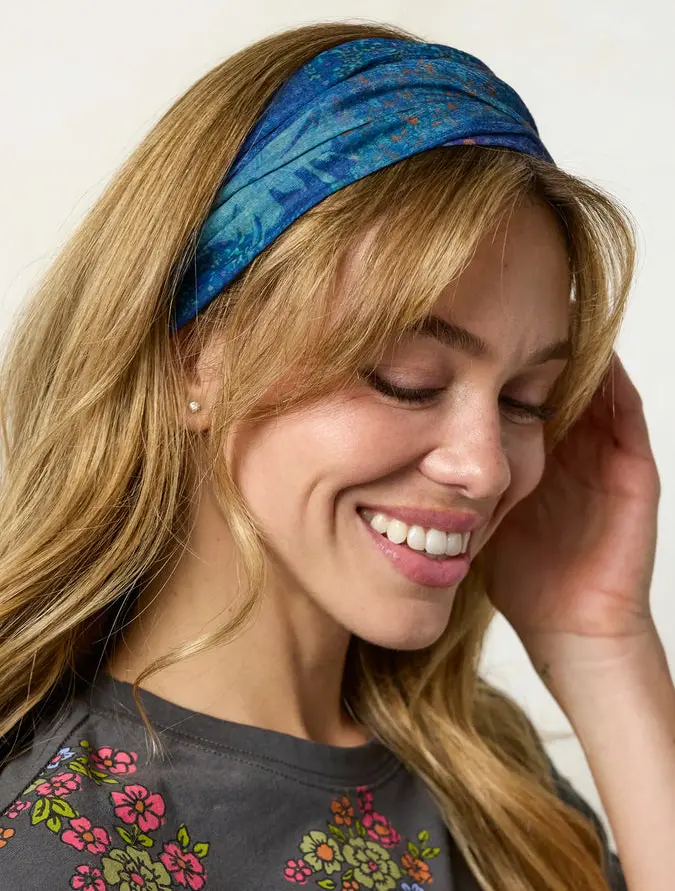 Full Boho Bandeau® Headband - Navy Patchwork