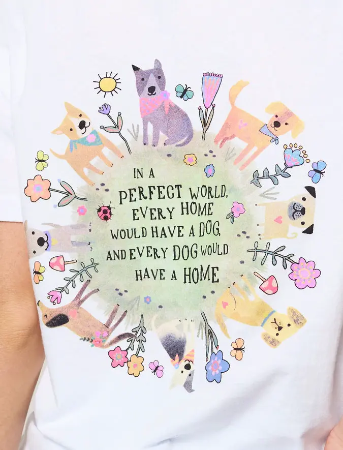Cotton Comfy Tee Shirt - Every Dog Has A Home