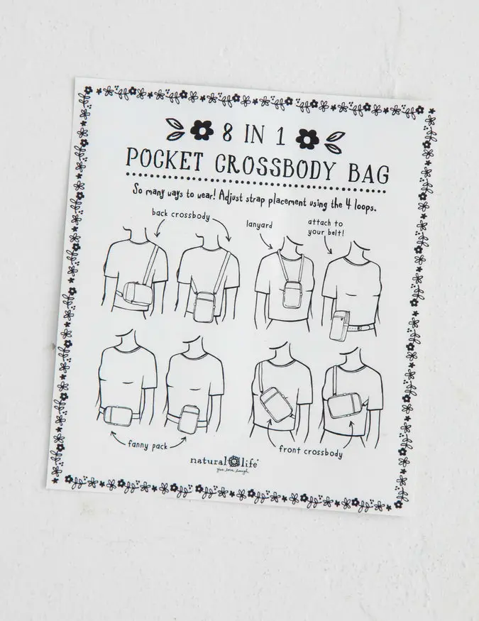 8-in-1 Pocket Crossbody - Blue Patchwork