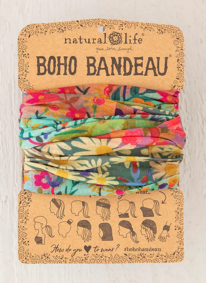 Full Boho Bandeau® Headband - Wildflower Border
