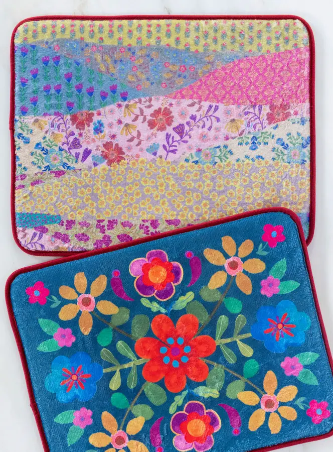 Reversible Dish Drying Mat - Garden Waves