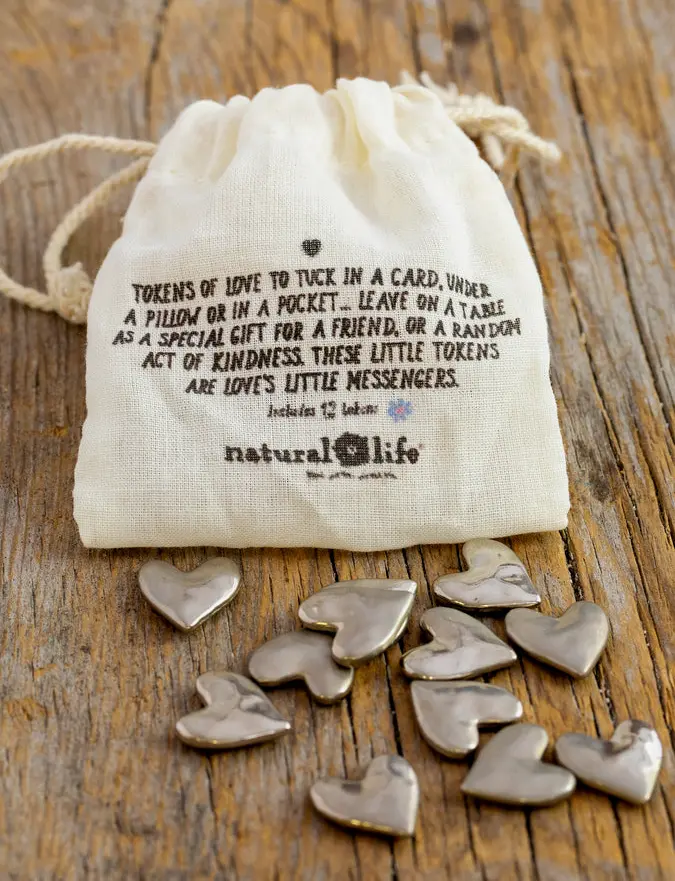 Bag of Tiny Tokens, Set of 12 - Hearts