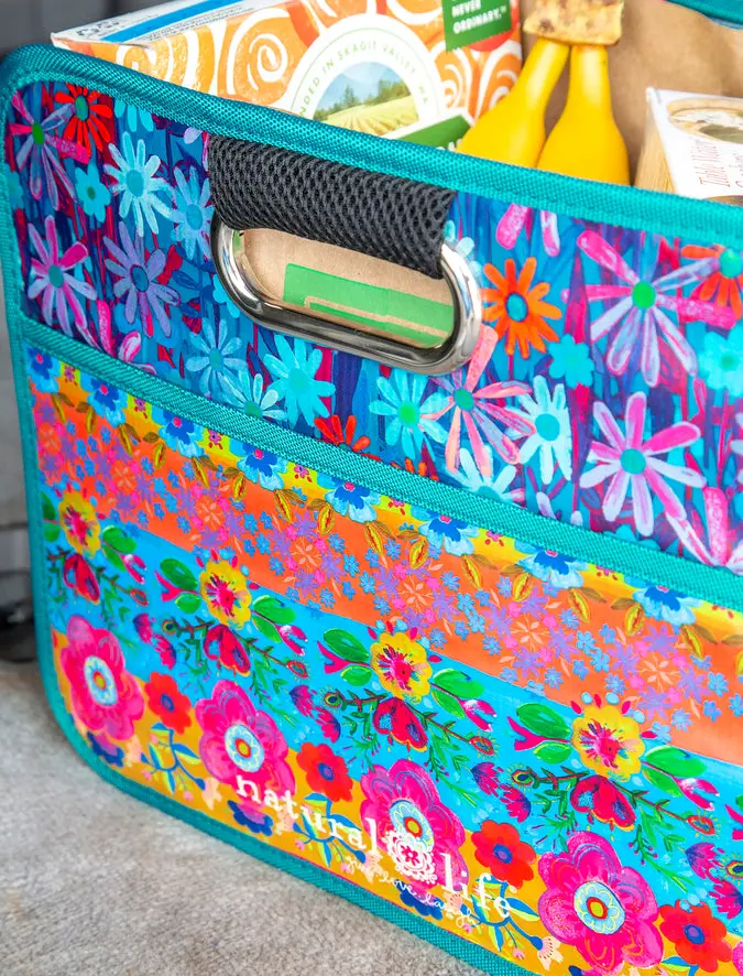 Car Trunk Organizer - Floral Border