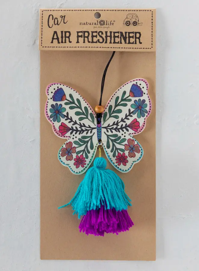 Car Air Freshener - Cream Butterfly