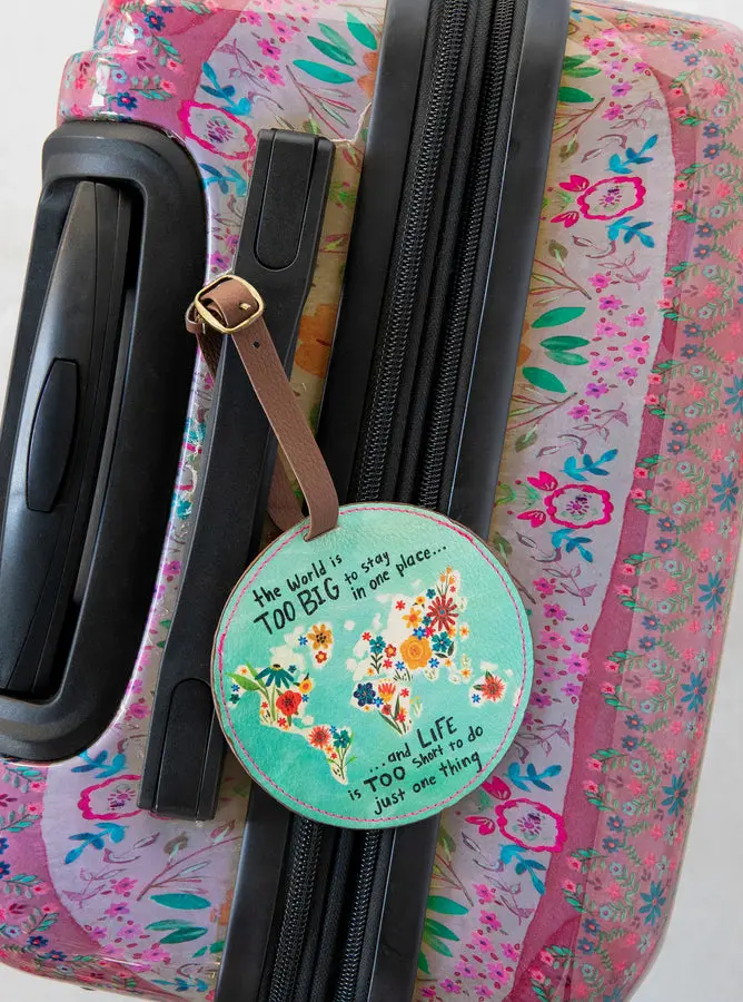 Travel Happy Luggage Tag - Life Is Too Short
