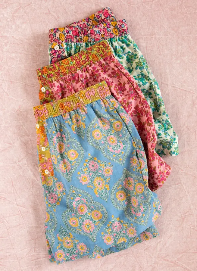 Dream On Cotton Boxer Shorts - Blue Willow Medallion