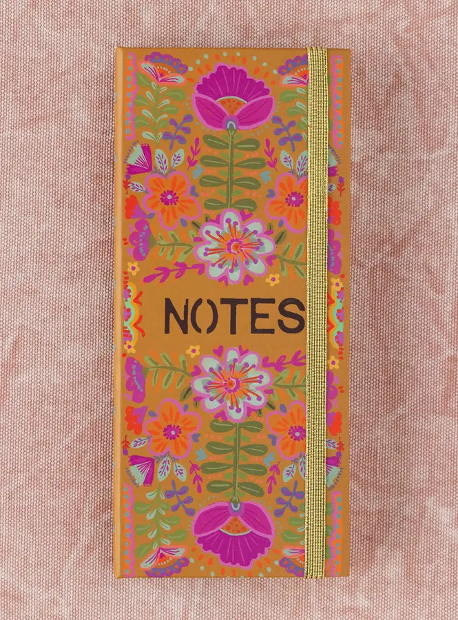 Sticky Note Book - Mustard Folk Flower