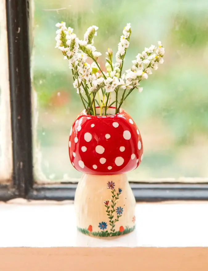 Cutest Little Bud Vase - Mushroom