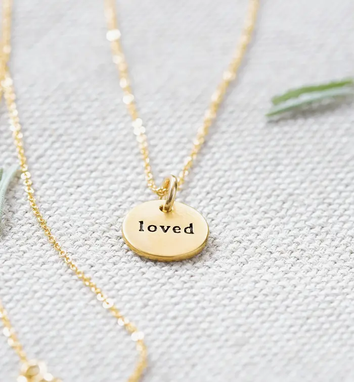 "Loved" Circle Necklace
