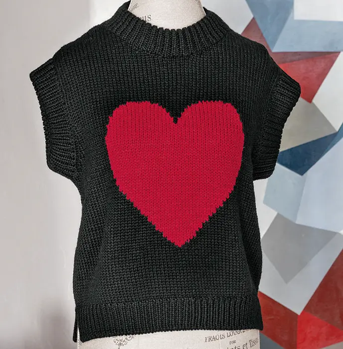 Alpaca Wool Heart Sweater