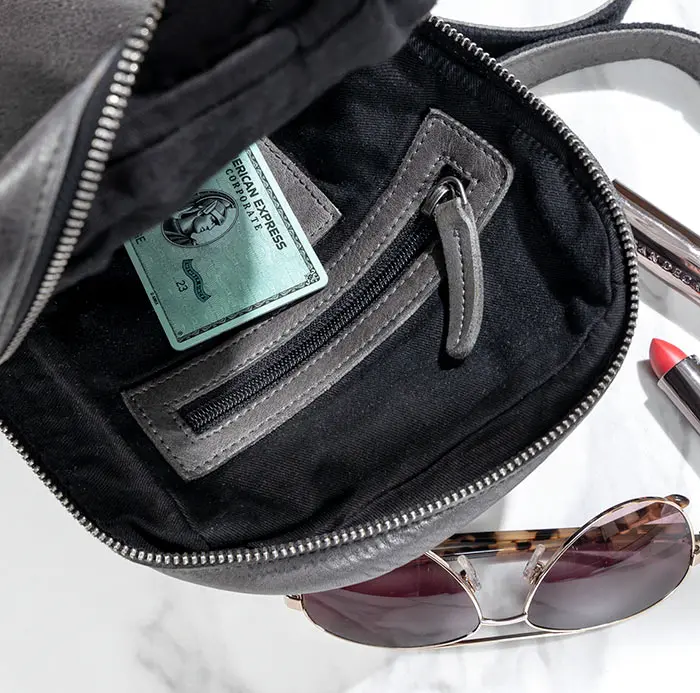 Distressed Leather Crossbody Bag