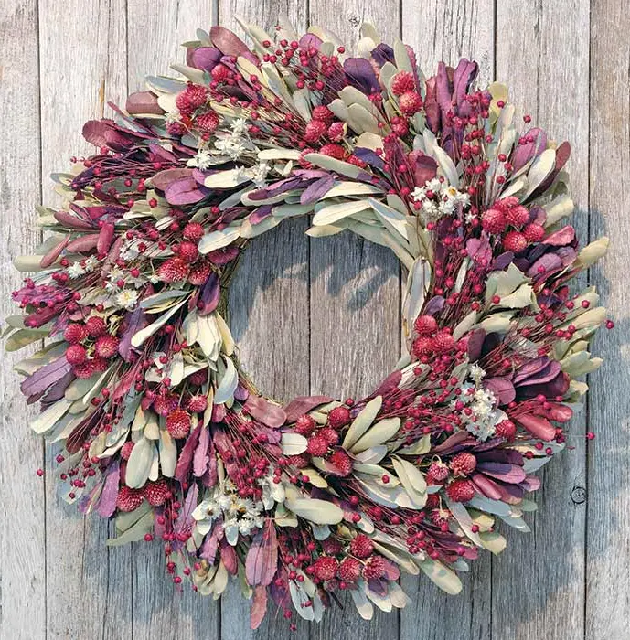 Magenta & Mauve Wreath