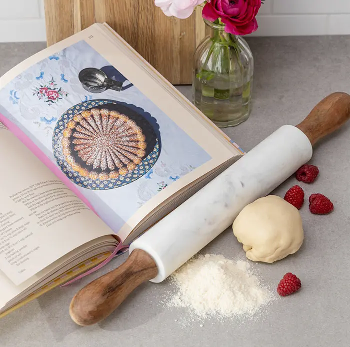 Marble Rolling Pin & Cookbook