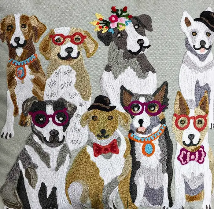 Dapper Dogs Portrait Pillow