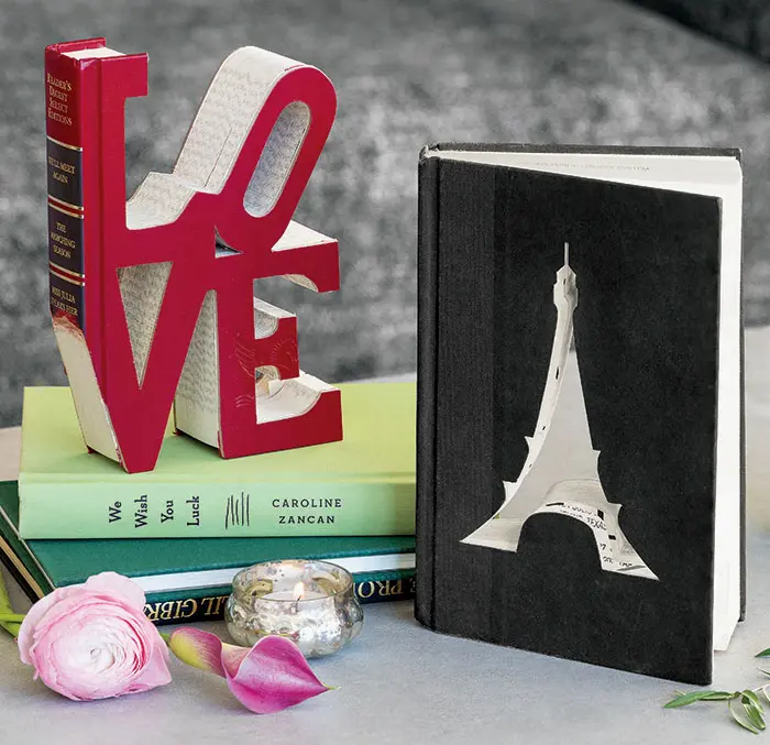 "From Paris, With Love" Book Sculptures