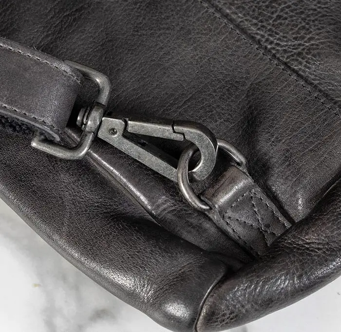 Distressed Leather Crossbody Bag