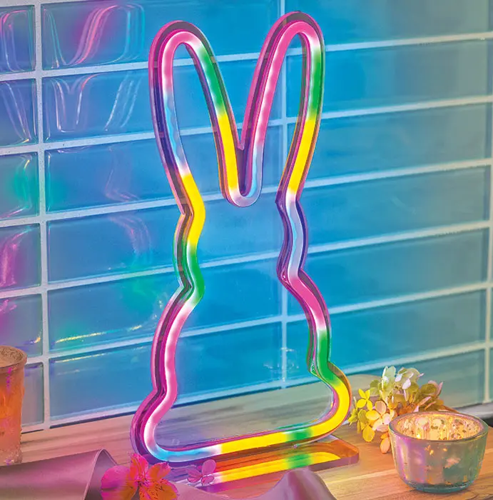 Neon Rainbow Bunny