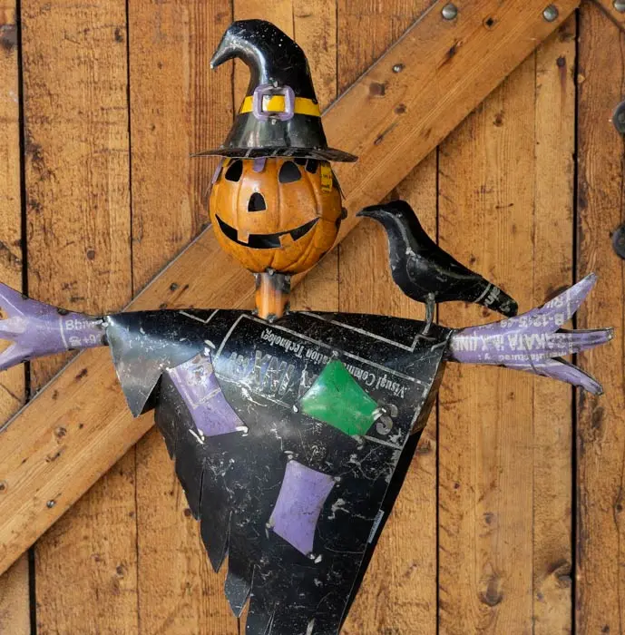 Pumpkinhead Metal Scarecrow