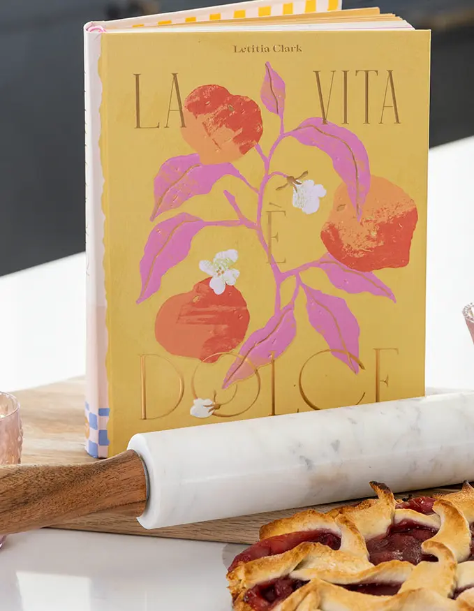 Marble Rolling Pin & Cookbook