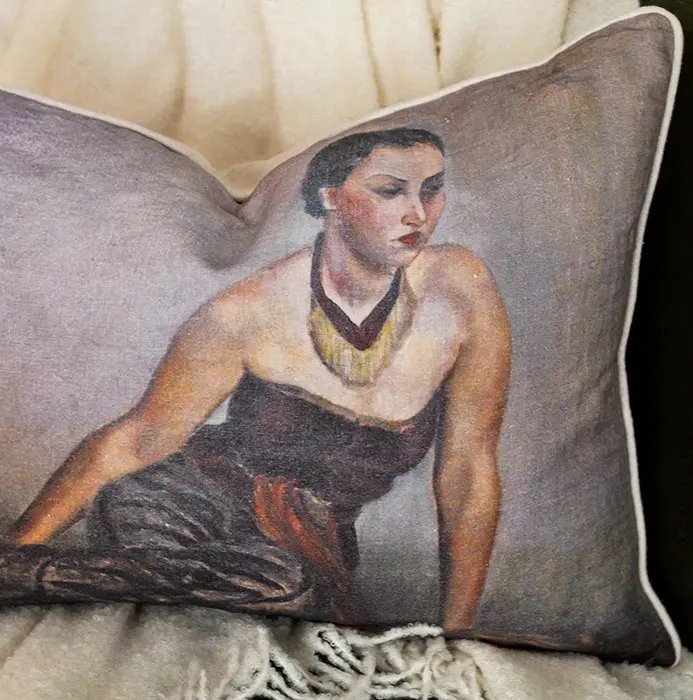 Woman In Repose Portrait Pillow