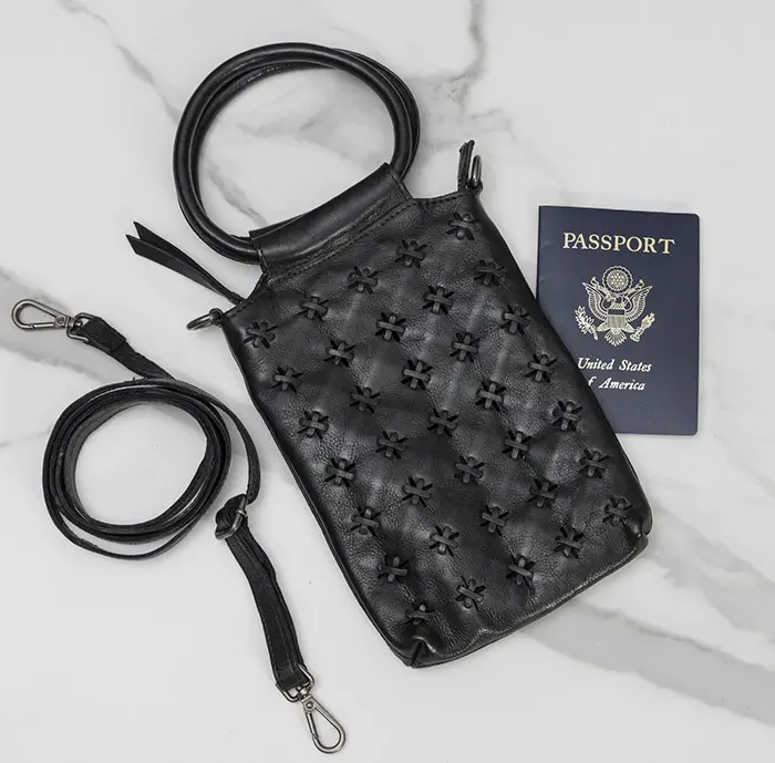 Stitched Leather Crossbody Bag