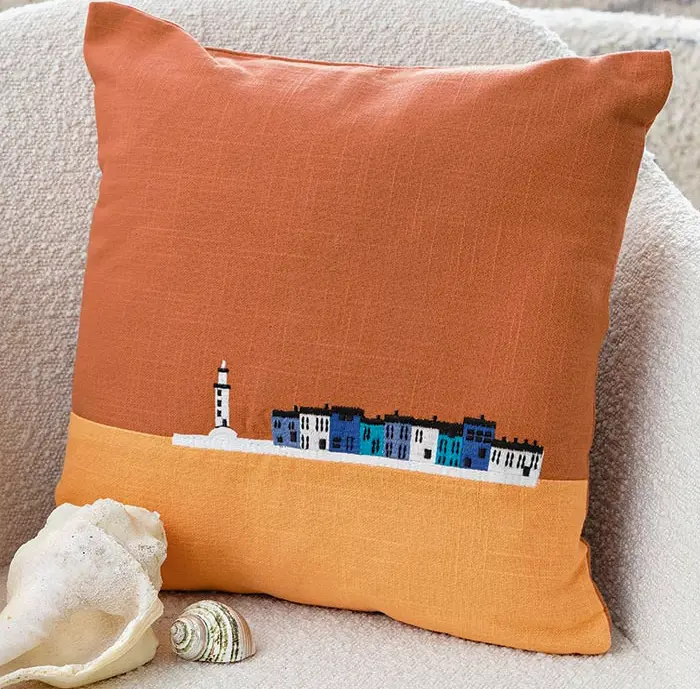 Lighthouse Sunset Pillow