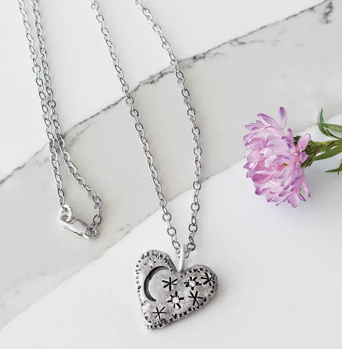 Moon & Stars Sterling Silver Necklace