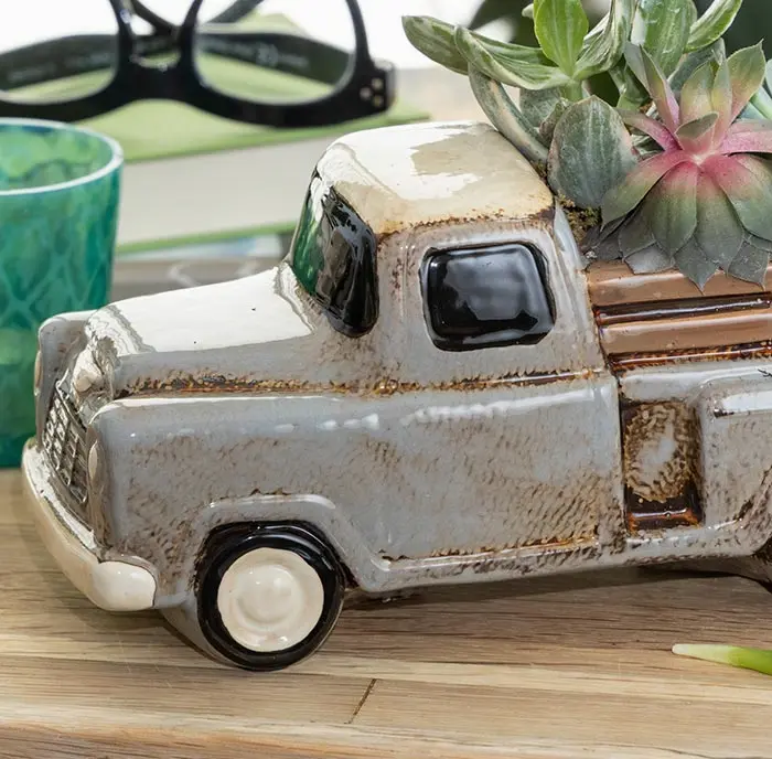 Ceramic Truck Succulent