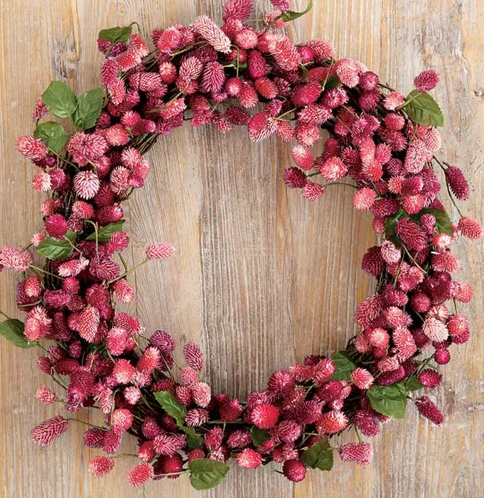 Gathered Amaranth Wreath