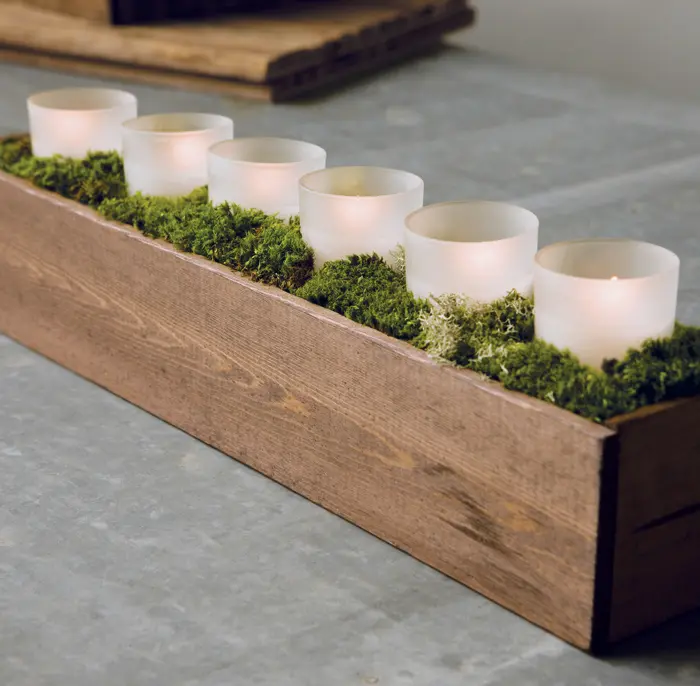 Frosted Votive Trough