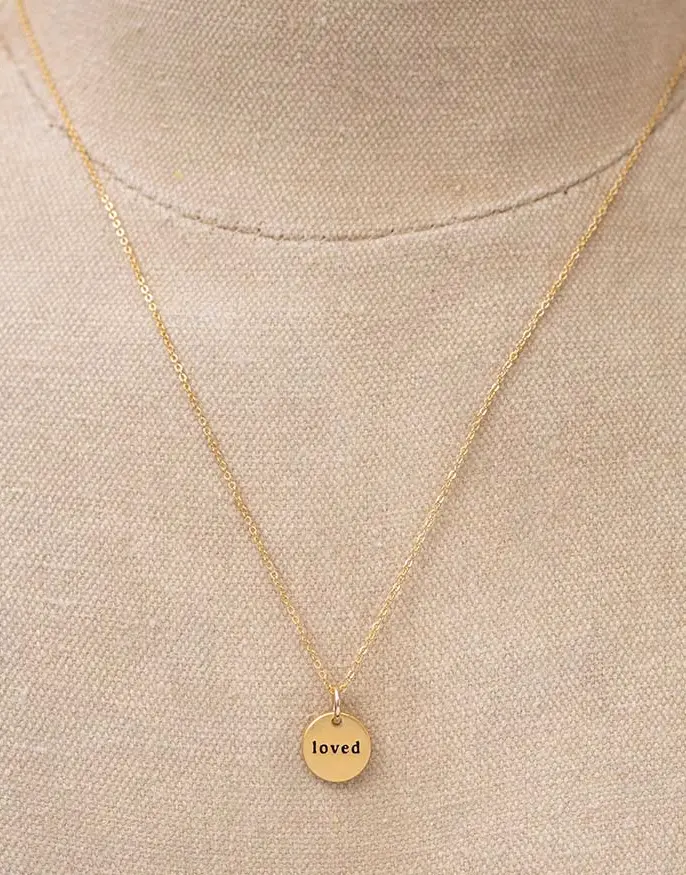 "Loved" Circle Necklace