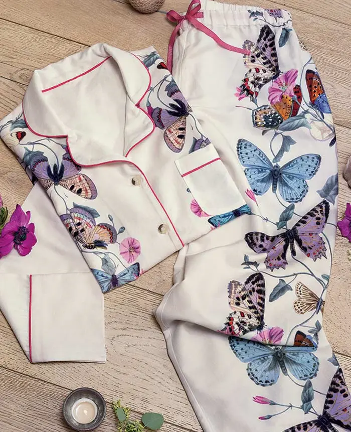 Olive & Cocoa Butterfly Pajamas