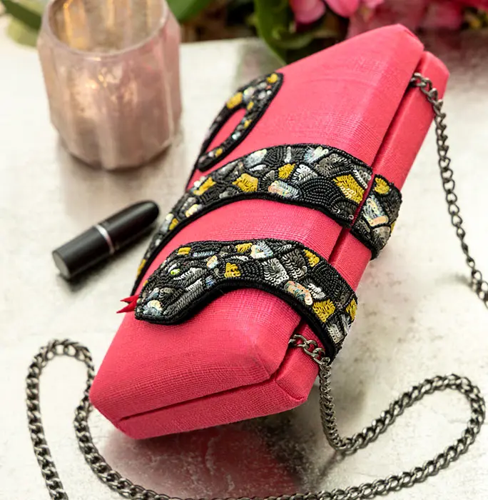 Magenta Serpentine Clutch