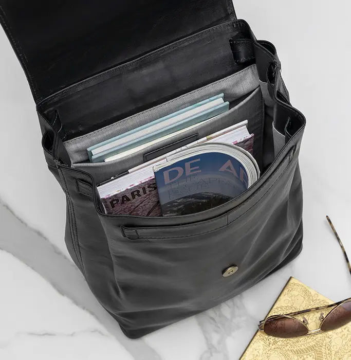 Artisan Woven Leather Backpack