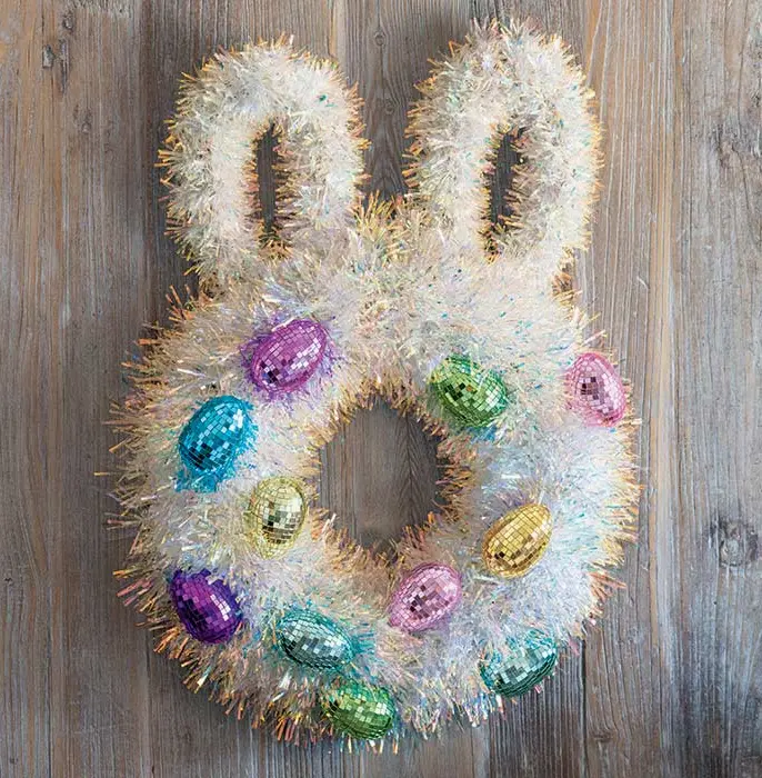 Disco Bunny Wreath