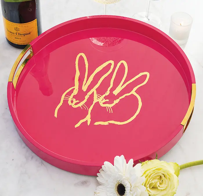 Gilt Bunny Cocktail Tray