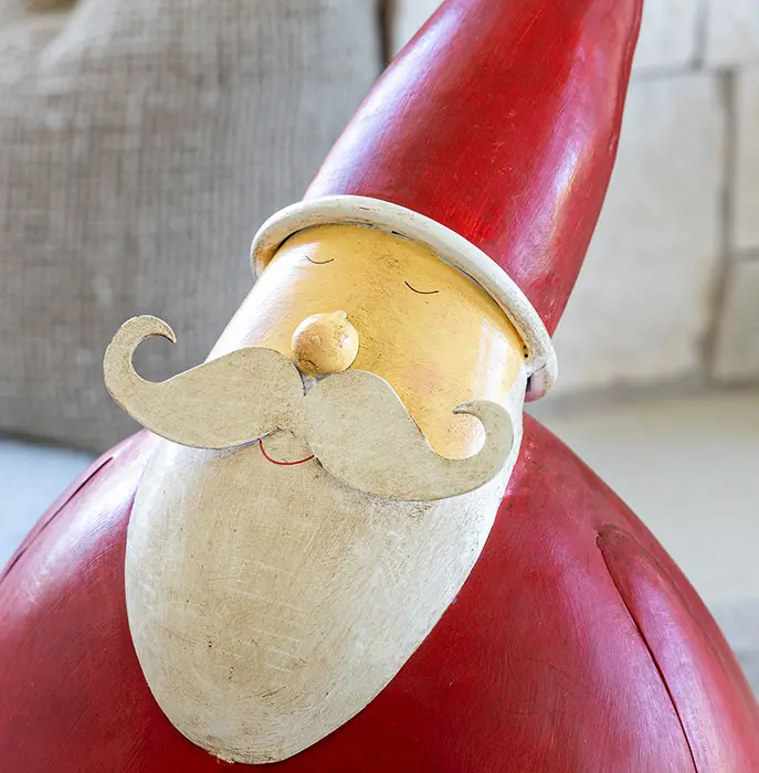 Jolly Recycled Metal Santa